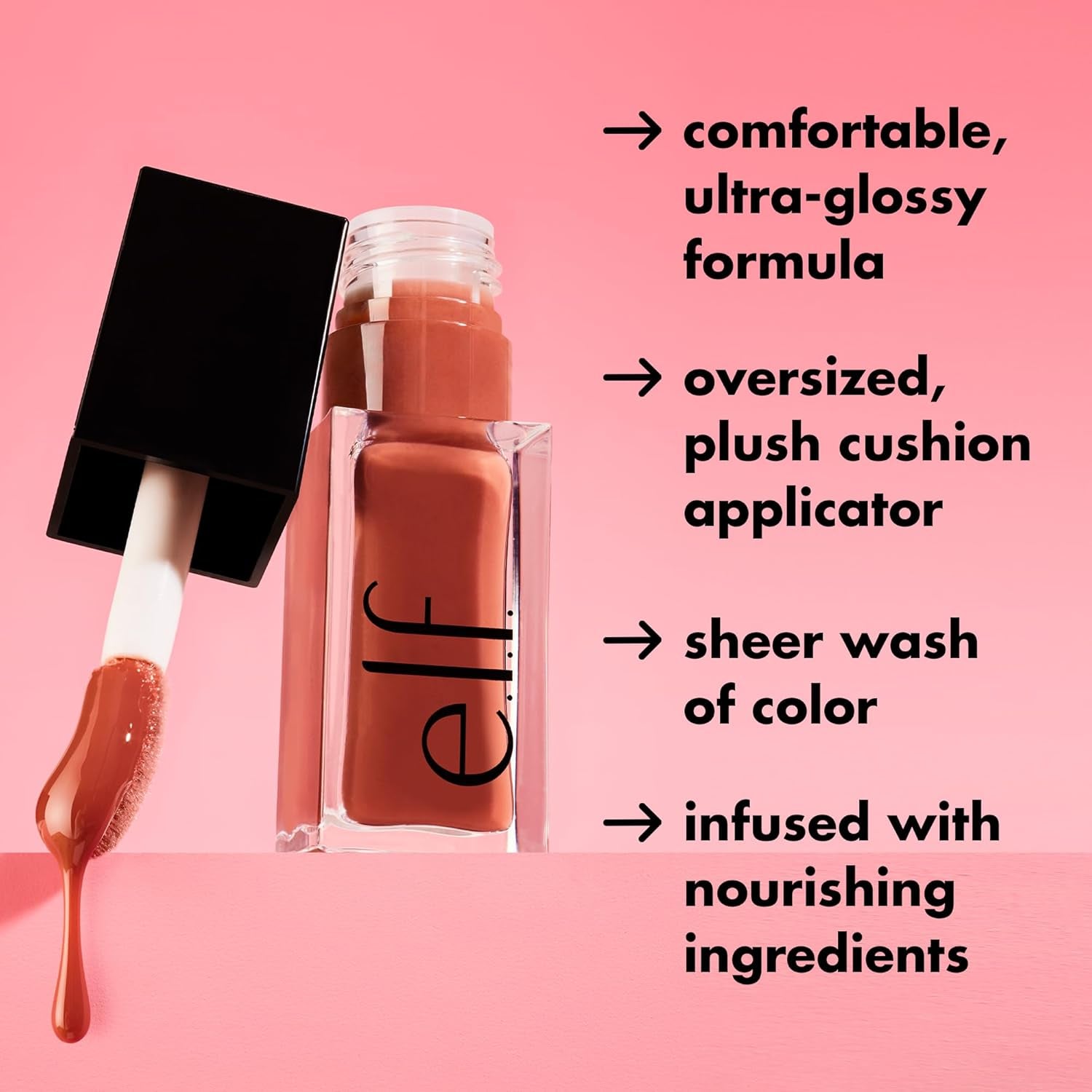 Glow Reviver Quad Goals Lip Oil Collection: Four Hydrating, Non-Sticky Tinted Lip Oils for Moisturizing Lip Care, Vegan and Cruelty-Free