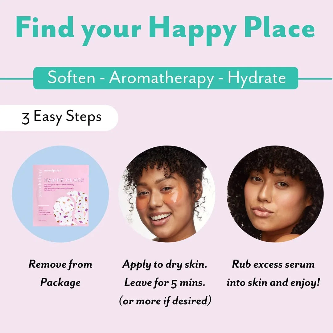 Moodpatch Happy Place Under Eye Gels for Puffiness and Wrinkle Reduction