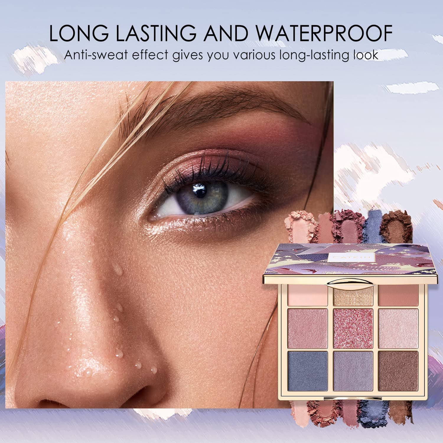 C08 Morandi Eyeshadow Palette - 9 Blendable Shades, Long-Lasting Matte and Glitter Finish, Highly Pigmented Eye Makeup