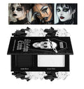 Black and White Makeup Palette - Pressed Setting Powder and Gothic Foundation & Eyeshadow Kit for Smokey Eyes, High-Pigment Face Paint for Skeleton Cosplay and Costume Looks