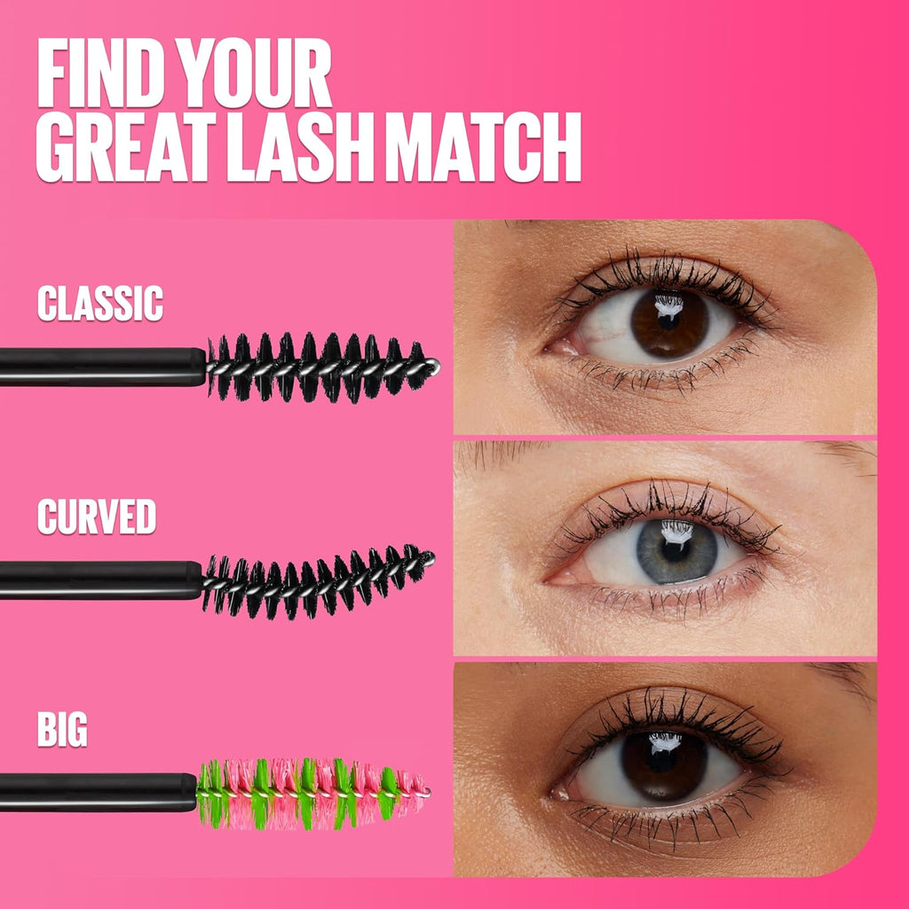 Maybelline Great Lash Lots of Lashes Washable Mascara, Volumizing, Thickening and Curling Mascara, Very Black, 1 Count