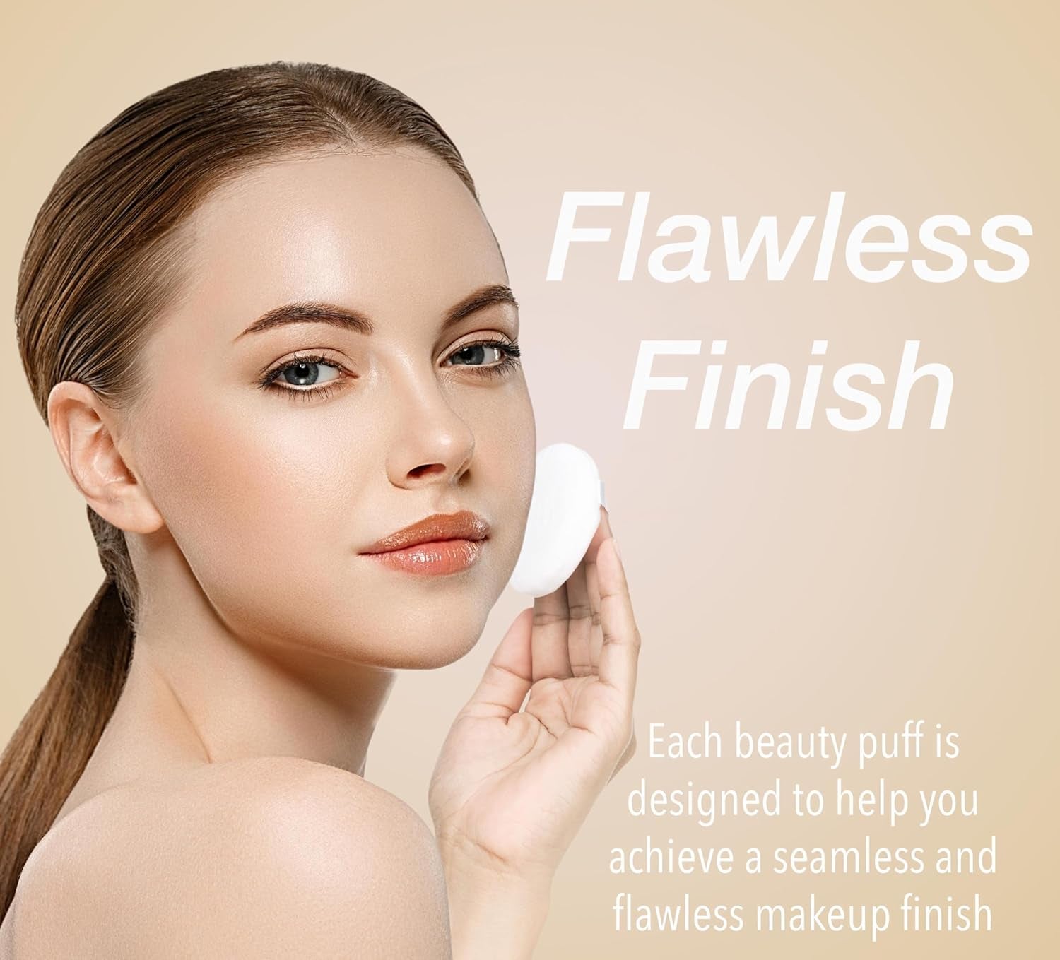 8Pc round Beauty Buff Blender Set – Flawless Finish Makeup Sponges for Blending & Setting | Cosmetic Beauty Puff Applicators | Pro Makeup Tools & Accessories for Women – Soft