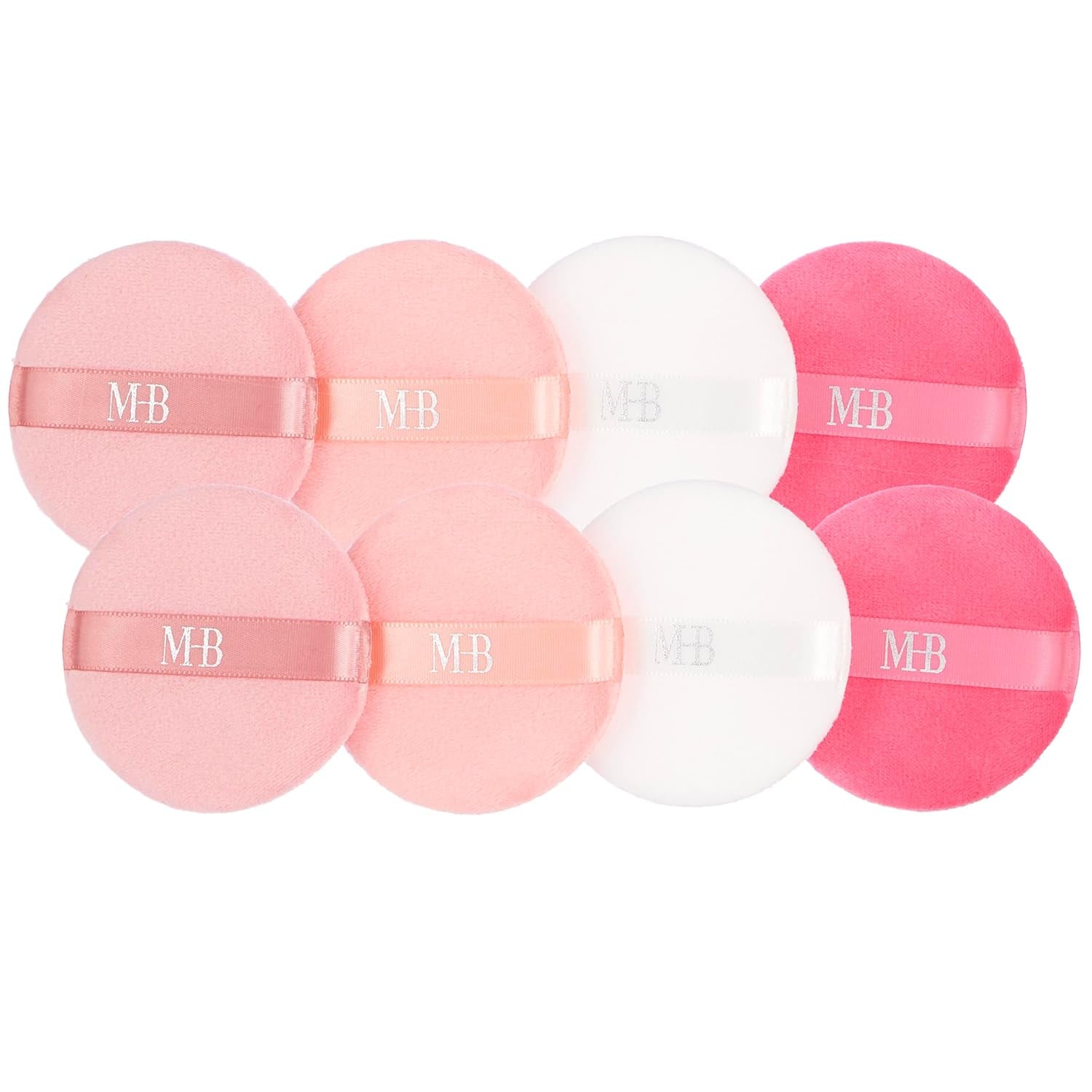 8Pc round Beauty Buff Blender Set – Flawless Finish Makeup Sponges for Blending & Setting | Cosmetic Beauty Puff Applicators | Pro Makeup Tools & Accessories for Women – Soft