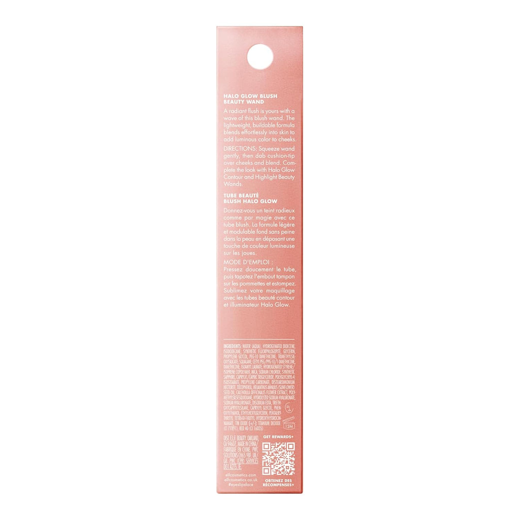 Halo Glow Blush Beauty Wand - Liquid Blush for Radiant Cheeks, Enriched with Squalane, Vegan & Cruelty-Free, Rosé You Slay