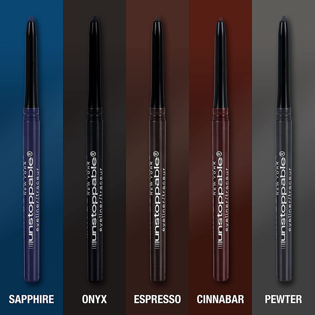 Maybelline Unstoppable Waterproof Mechanical Eyeliner Pencil in Onyx - Long-lasting, Smooth Application, 24-Hour Wear
