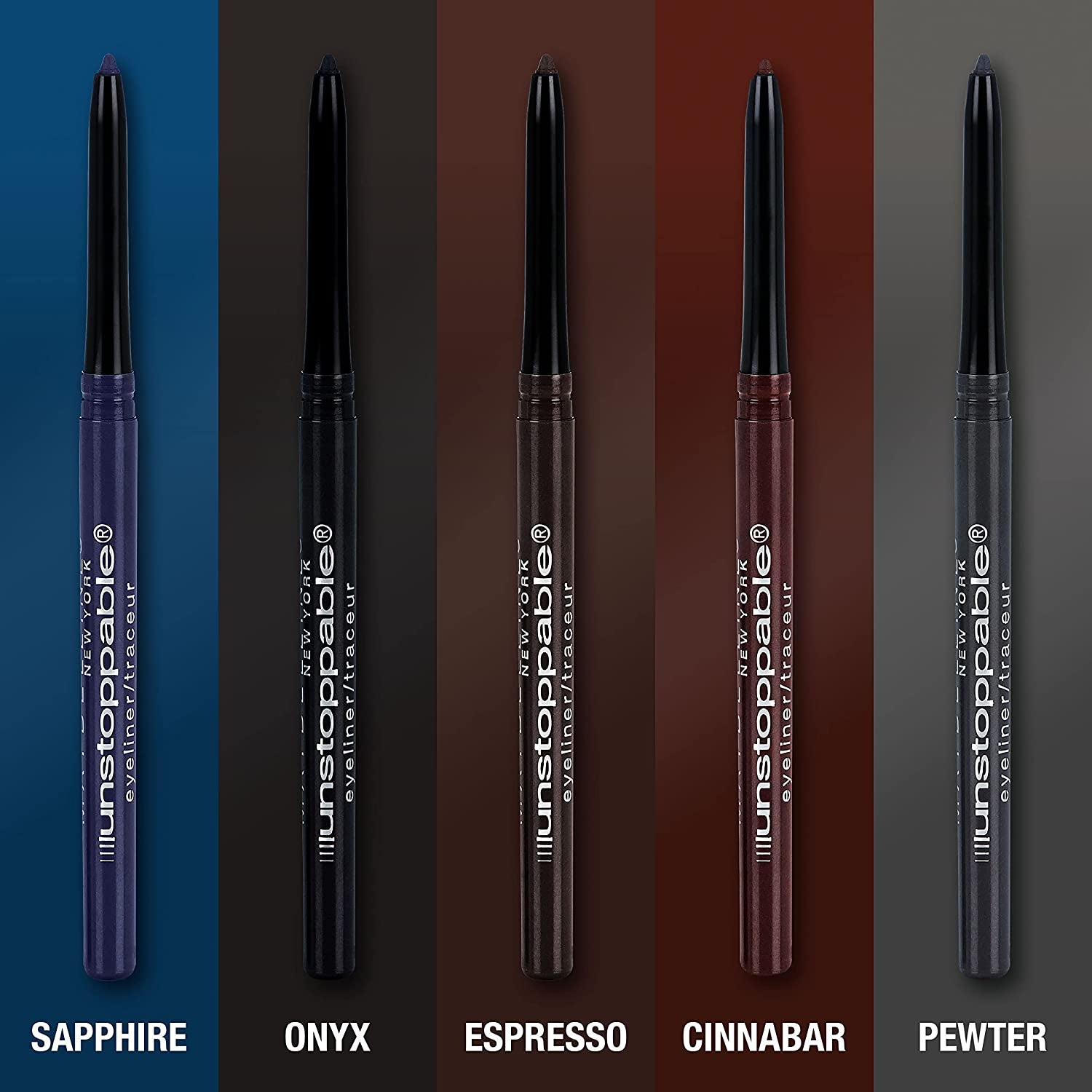 Maybelline Unstoppable Waterproof Mechanical Eyeliner Pencil in Onyx - Long-lasting, Smooth Application, 24-Hour Wear