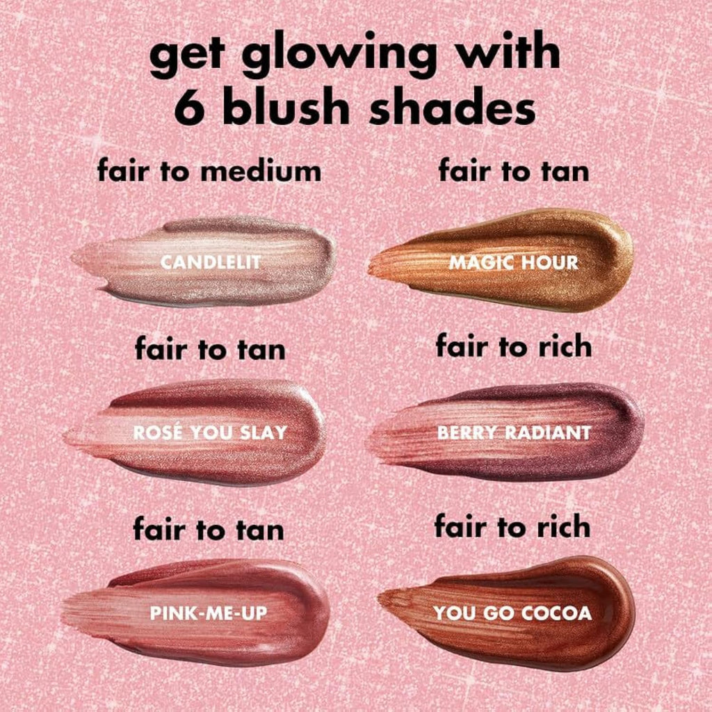 Halo Glow Blush Beauty Wand - Liquid Blush for Radiant Cheeks, Enriched with Squalane, Vegan & Cruelty-Free, Rosé You Slay