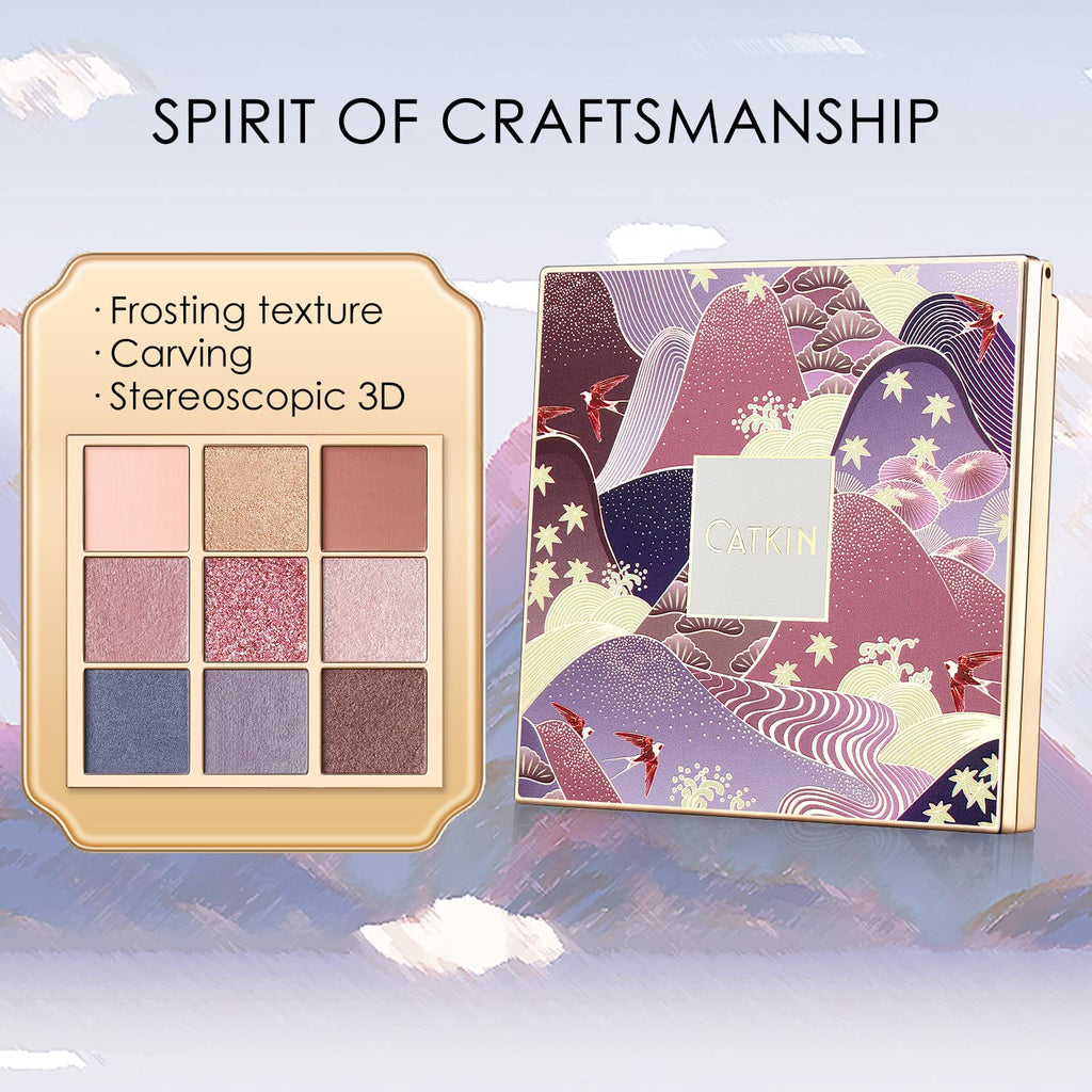 C08 Morandi Eyeshadow Palette - 9 Blendable Shades, Long-Lasting Matte and Glitter Finish, Highly Pigmented Eye Makeup
