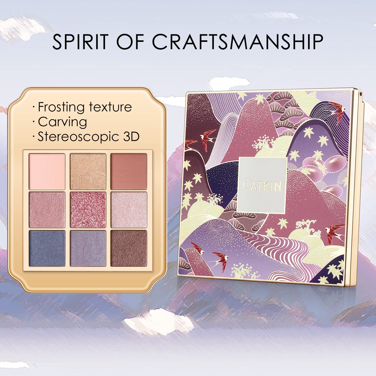 C08 Morandi Eyeshadow Palette - 9 Blendable Shades, Long-Lasting Matte and Glitter Finish, Highly Pigmented Eye Makeup